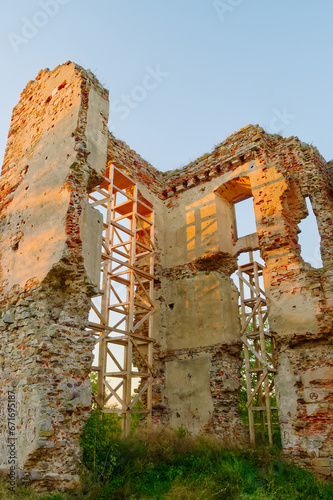 Ruins of the castle in Bodzentyn. Swietokrzyskie province, Poland.