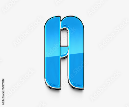 3d Style Decorative Capital Letter A Isolated on a White Background. 3d Object, 3d A Letter Logo. (ID: 671696139)