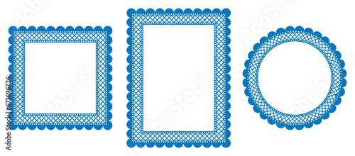Wallpaper Mural Papel picado frames. Traditional mexican style cut out templates for greeting card, banner, flier. Vector illustration. Torontodigital.ca