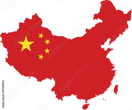 Fotografija china map backdrop in vector form