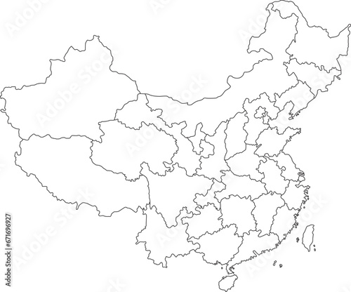 china map backdrop in vector form