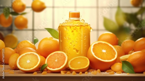 body lotion essence of citrus fruits