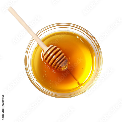 jar of honey isolated