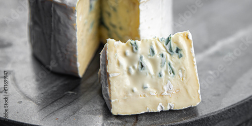 Obraz na płótnie cheese creamy blue intense flavor soft mold cheese food eating cooking appetizer