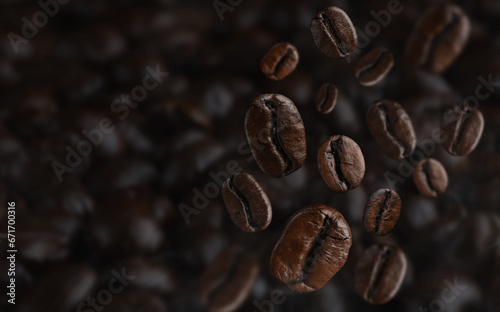 roasted coffee bean texture background