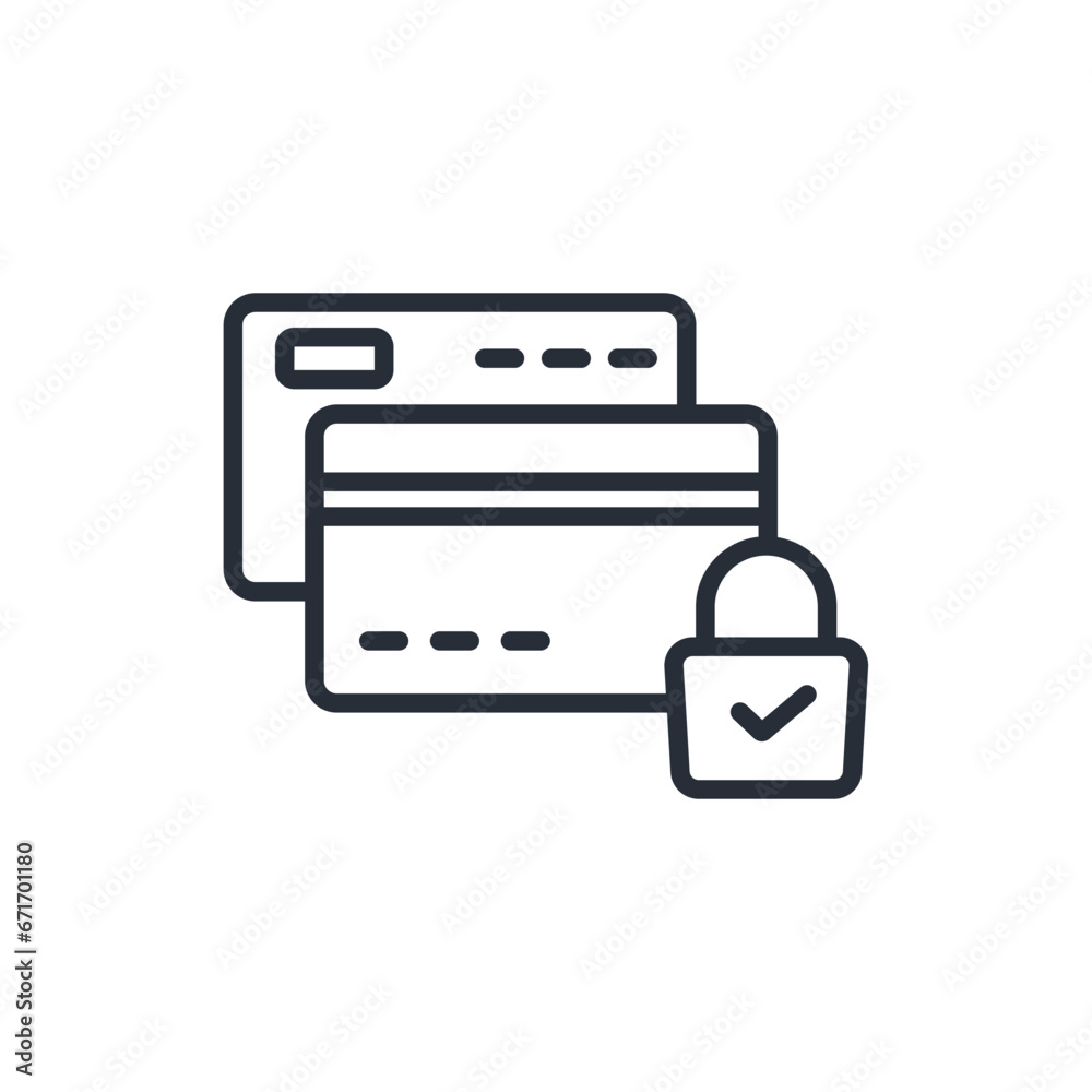 secure payment icon. vector.Editable stroke.linear style sign for use web design,logo.Symbol illustration. secure payment icon. vector.Editable stroke.linear style sign for use web design,logo.Symbol illustration.