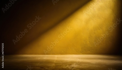 Yellow Background Wall Kitchen3d Room Studio Podium Solid Color Bg Product Scene Backdrop Texture Empty Bar Floor Display Abstract Stage Shadow Gold Smoot Summer Orange Shelf Mockup photo
