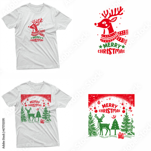 This is Premium Vector Merry Christmas T-Shirt Design