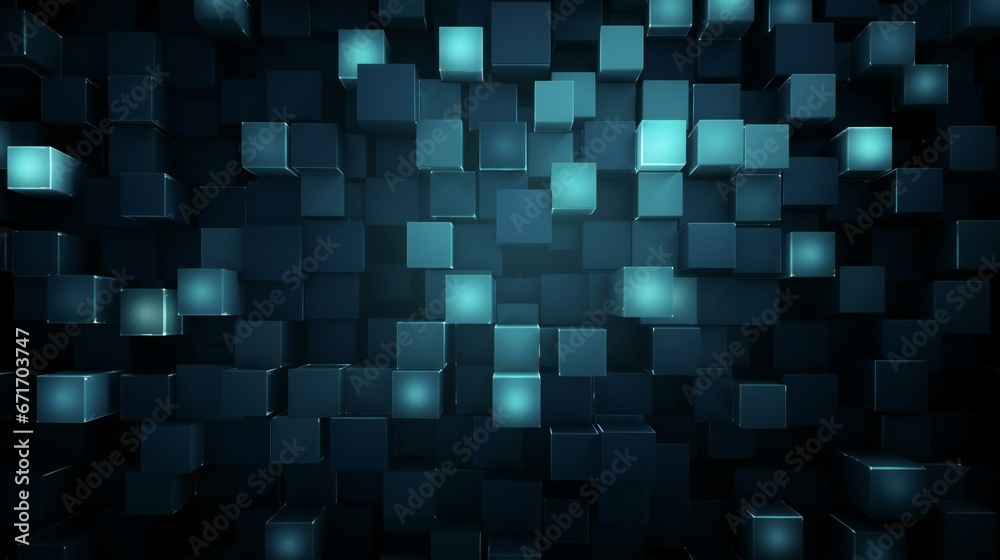 3d abstract blue background with cubes 3d abstract blue background with cubes