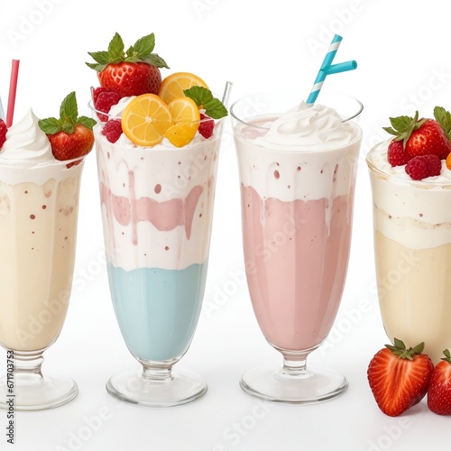 strawberry milkshake with mint