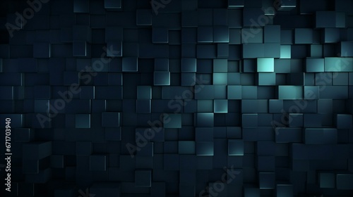 3d abstract blue background with cubes