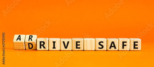 Tableau sur toile Drive and arrive safe symbol