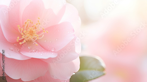 pink camellia petals © AI Exclusive 