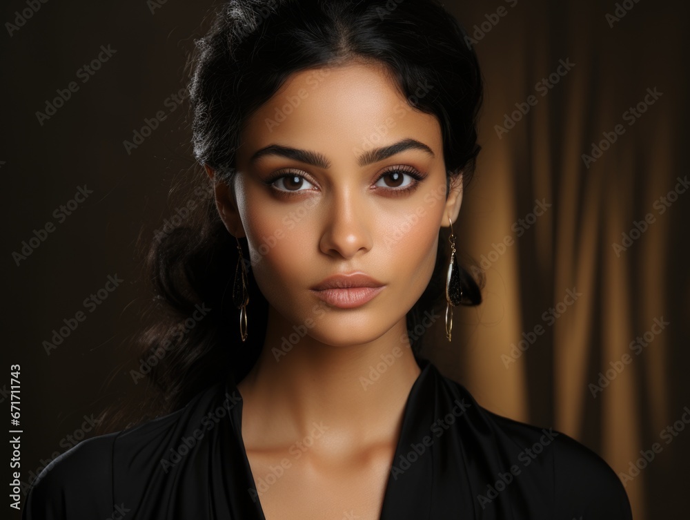 Caucasian woman with big beautiful dark eyes Caucasian woman with big beautiful dark eyes