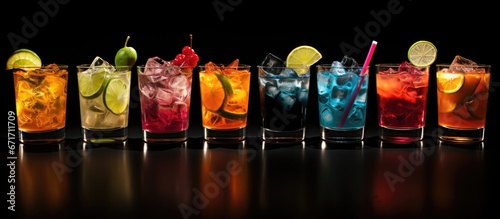 Cocktail Collection on White Background