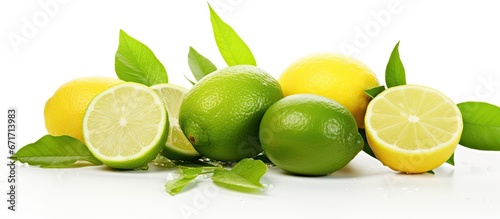 White with lime and lemon