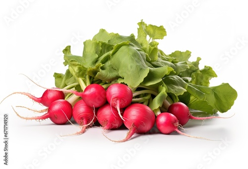 radish isolated on white background, fresh vegetables
