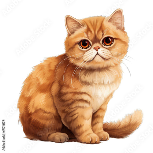 Exotic Shorthair cat artwork