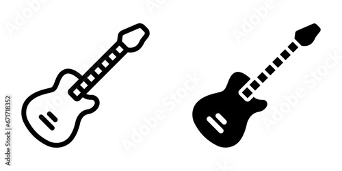 Guitar Icon. symbol for mobile concept and web design. vector illustration