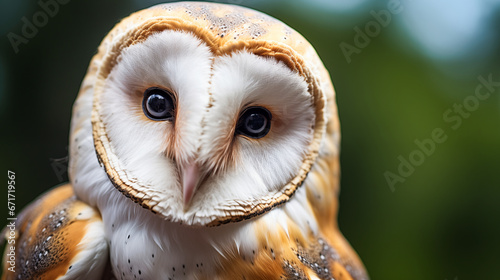 Close up of a common barn owl (Tyto alba)