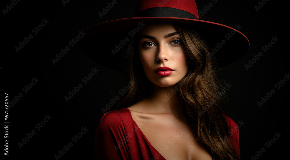 Beautiful Mysterious Woman with a Hat Wallpaper Cover Background Digital Art Card Magazine Beautiful Mysterious Woman with a Hat Wallpaper Cover Background Digital Art Card Magazine
