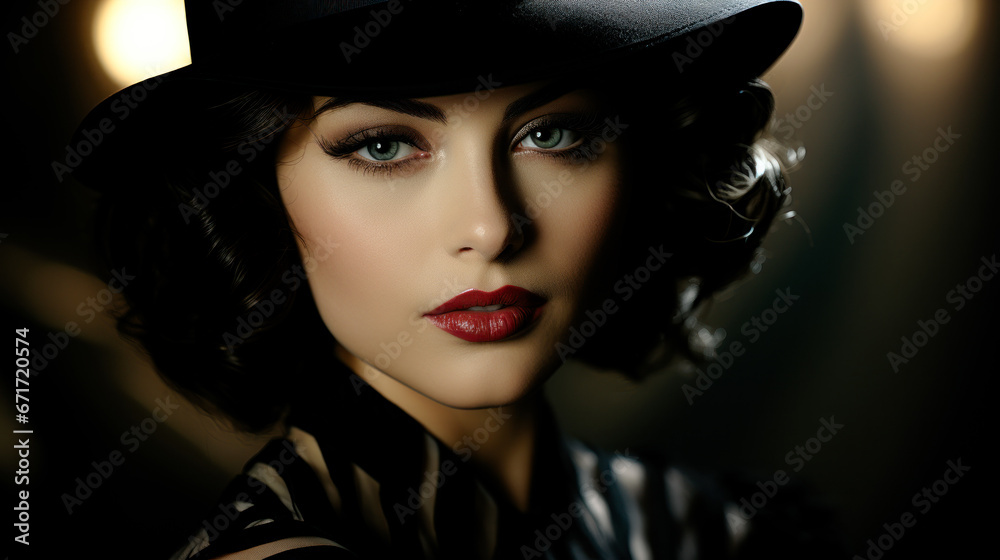 Beautiful Mysterious Woman with a Hat Wallpaper Cover Background Digital Art Card Magazine Beautiful Mysterious Woman with a Hat Wallpaper Cover Background Digital Art Card Magazine