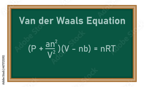 Van der waals equation in chemistry. Pressure, volume, temperature, gas constant and specific constants for each gas. Scientific resources for teachers and students.