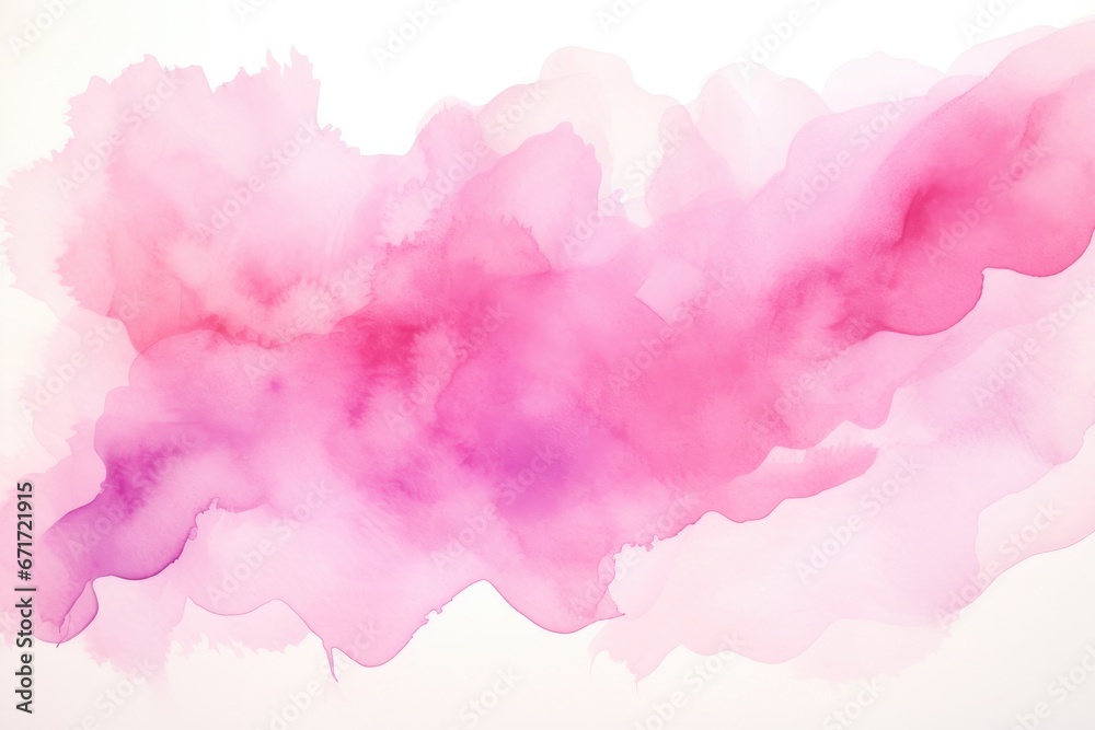 A Beautiful Pink Smoke Cloud Floating Gracefully on a Pure White Background