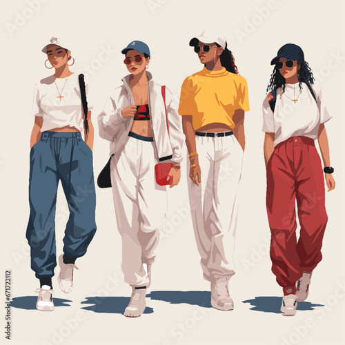 Vector set of a Nostalgic resurgence in 90s and Y2K aesthetics5