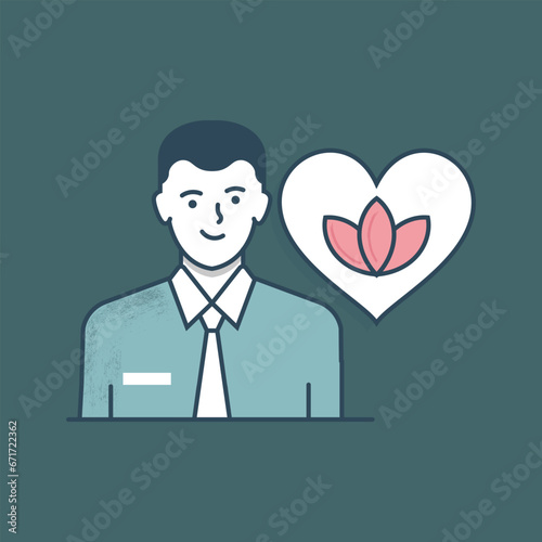 Health and Well being Illustration. A vibrant illustration encapsulating health and well being concept.