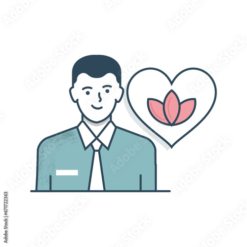 Health and Well being Illustration. A vibrant illustration encapsulating health and well being concept.