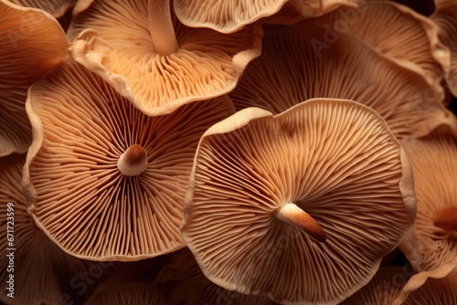 A detailed view of a bunch of mushrooms. Perfect for adding a natural touch to any project or design