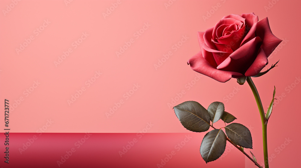 Fototapeta premium pink rose HD 8K wallpaper Stock Photographic Image 