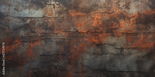 An image of a rusted metal wall featuring a fire hydrant. This picture can be used to depict urban decay or as a background for industrial-themed designs