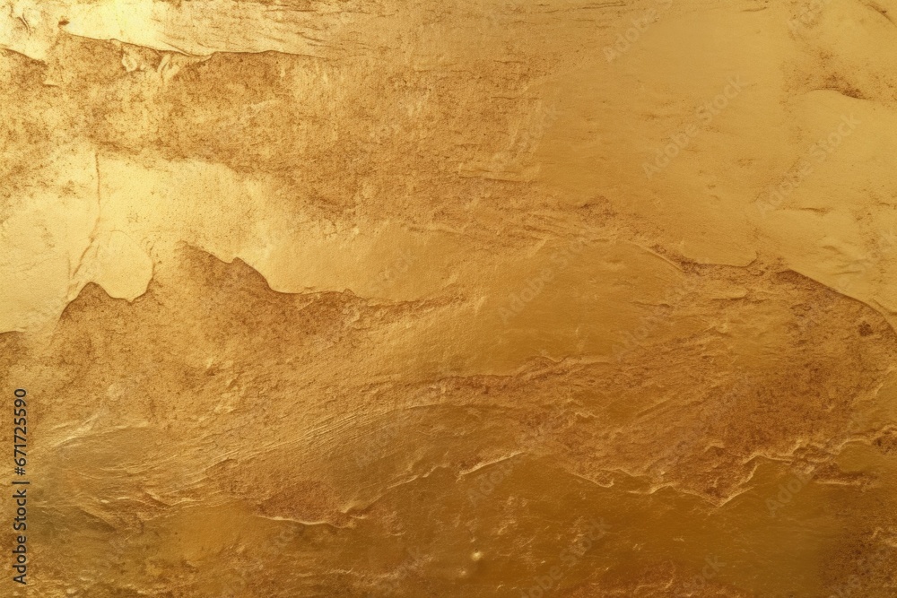 A detailed view of a surface that has been painted with gold. This image can be used to add a touch of luxury and elegance to various design projects