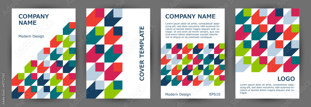 Business catalog front page layout collection geometric design. Minimalist style trendy journal Business catalog front page layout collection geometric design. Minimalist style trendy journal