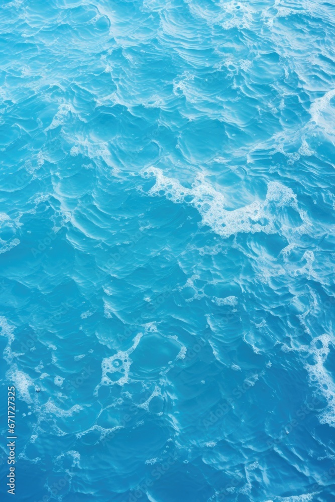 A captivating image of a blue ocean with waves gently rolling in and out of the water. Perfect for adding a touch of serenity and tranquility to any project.