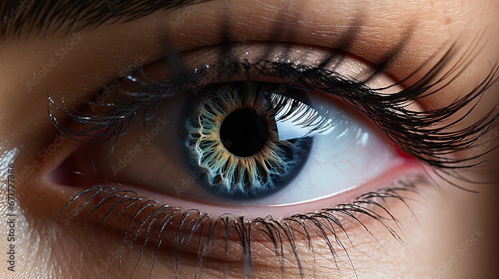 Fototapeta premium macro closeup of blue eye