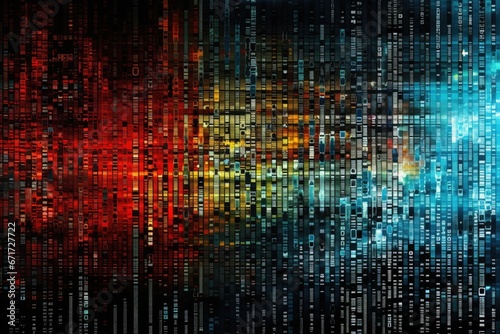 Wallpaper Mural A computer screen displaying an array of pixels. This image can be used to represent technology, digital displays, high-resolution graphics, or the concept of digital media. Torontodigital.ca