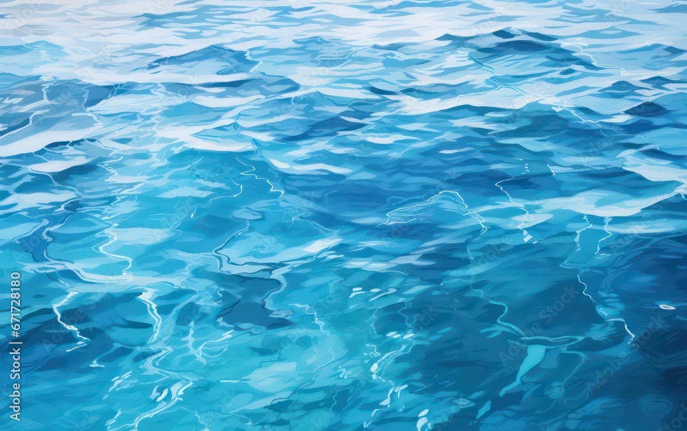 Serene blue water surface, calm and captivating. Serene blue water surface, calm and captivating.