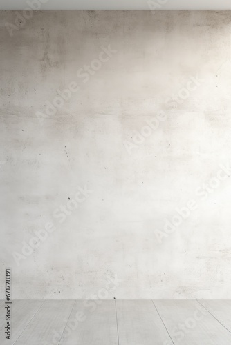 A simple  empty room with a concrete wall and floor. Suitable for industrial or minimalist design concepts.