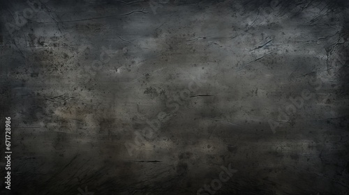 A distressed and grungy black metal background featuring scratched and worn textures  creating a spooky and eerie horror-themed surface