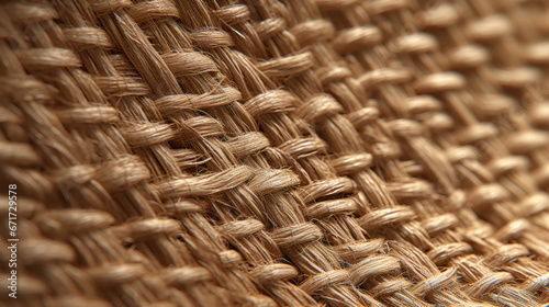 An uneven, bumpy background of a weaved jute fabric photo