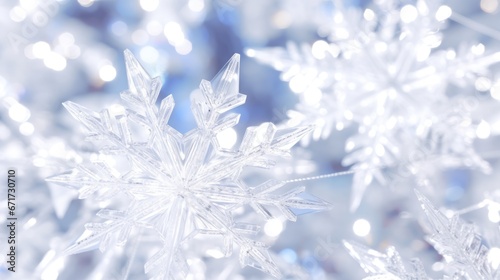 silver frost images of snowflakes, snow and lights, in the style of white and blue. clear snowflake with a sparkle background, © megavectors