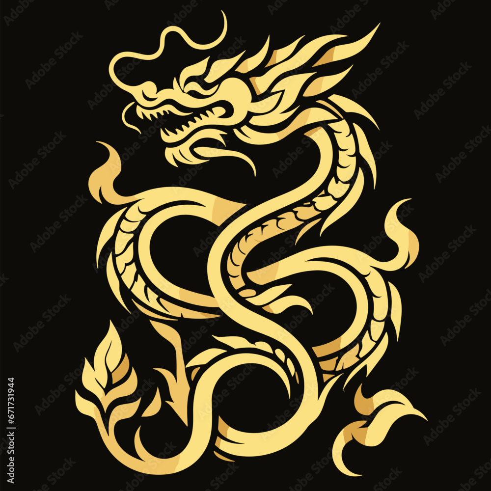 Thai naga, Chinese dragon symbol banner  for the New Year festival 2567 - Vector
