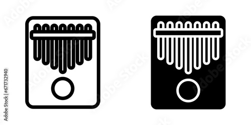 Kalimba Icon. symbol for mobile concept and web design. vector illustration