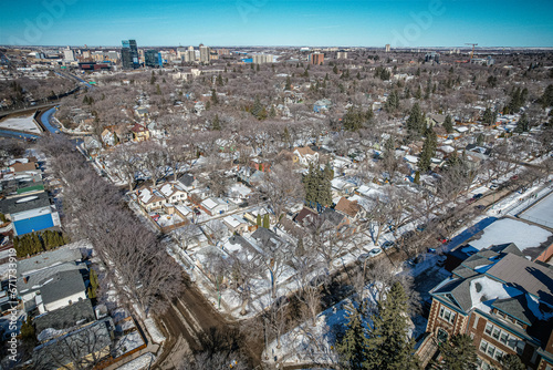 Fototapeta Naklejka Na Ścianę i Meble -  Buena Vista neighborhood Aerial in Saskatoon