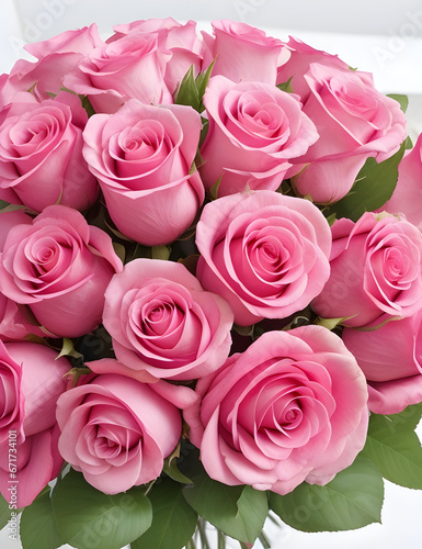 pink roses bouquet  Valentine s day  anniversary  celebration