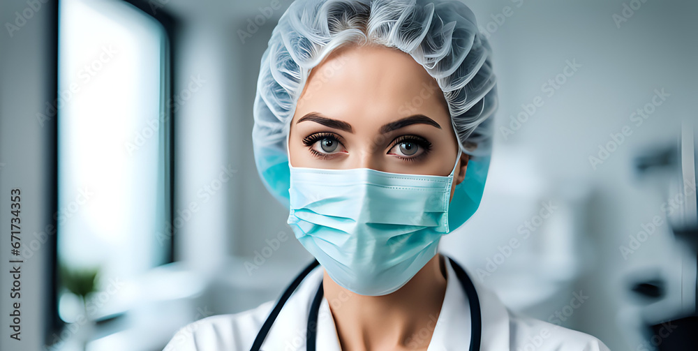 Beautiful smiling woman working in the medical field. Hospital nurse. Female doctor. Beautiful smiling woman working in the medical field. Hospital nurse. Female doctor.