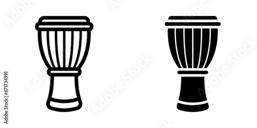 Djembe Icon. symbol for mobile concept and web design. vector illustration